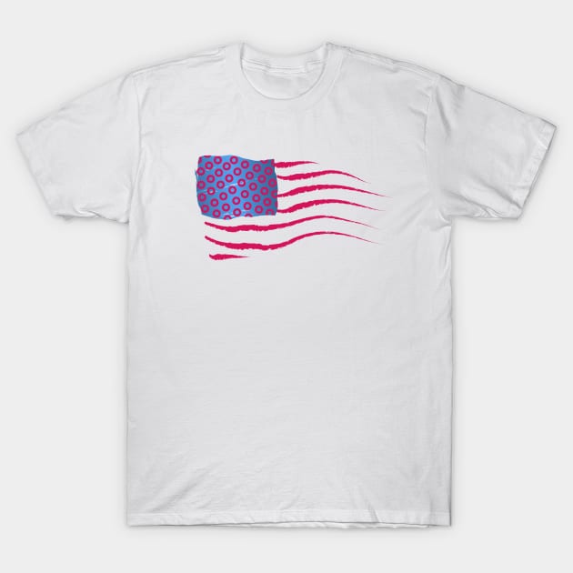 Phish Nation Donut Flag T-Shirt by Cactux